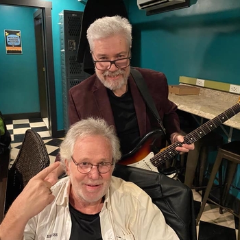 December 11, 2021 Dan Pickering and Brian backstage at Toad’s Place in New Haven, CT