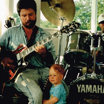 Brian playing jazz on a boat with Wylder 1988