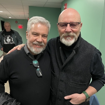 February 25, 2023 Brian reunites with Andy Powell of Wishbone Ash at the Wall Street Theater.