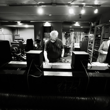 September 13, 2020, Brian in the control room late, mixing the "Driving While Black” soundtrack.