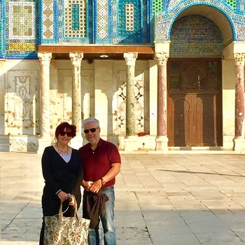 Bonnie, Brian at the Temple Mount Jerusalem