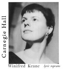 Winifred Keane, Brian's mother,  at Carnegie Hall 1964