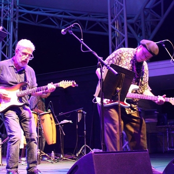 Reunion Band at Levitt Pavilion 2017 Brian and Charlie Karp