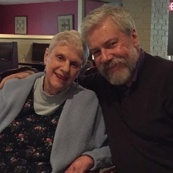 Brian with mother, Winifred, on Mother's Day 2018